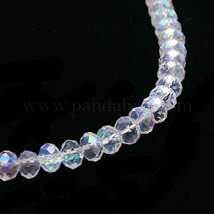Chapelets de perles en verre électroplaqué EGLA-J047-4x3mm-AB03-1
