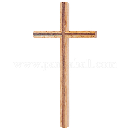 Croce da parete in legno nbeads AJEW-WH0041-40-1