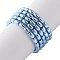 Electroplate Beads Strands, Oval, Light Sky Blue, 4.5x3mm, Hole: 0.8mm, about 94~99pcs/strand, 16.93~18.11''(43~46cm)