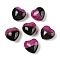 Natural Agate(Dyed & Heated) Heart Palm Stone, Healing Pocket Tone for Reiki Energy Balancing Meditation Gift, Medium Violet Red, 19.5~20.5x20~20.5x13~14mm