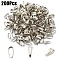 200Pcs Iron Snap on Bails, Platinum, 8.5x3.5x4mm, Hole: 2.5x7.5mm