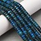 Dyed Natural Imperial Jasper Beads Strands, Disc, Heishi Beads, Royal Blue, 6~6.5x3~3.5mm, Hole: 0.7mm, about 121pcs/strand, 15.08''(38.3cm)