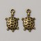 Alloy Pendants, Tortoise Charm, Antique Bronze, 25x14.5x3mm, Hole: 2mm