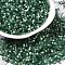 Glass Bugle Beads, Imitation Cat Eye, Cylinder, Teal, 2x1.5mm, Hole: 1.2mm, about 2777pcs/10g