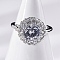 Brass Micro Pave Clear Cubic Zirconia Finger Rings for Women, Platinum, 13.5mm, Inner Diameter: 17mm