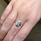 Fashionable Alloy Finger Rings, Special-Interest, for Women, Oval with Birth Flower, Silver, US Size 5(15.7mm)
