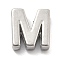 304 Stainless Steel Charms, Letter Charm, Letter M, 9.5x9x3mm, Hole: 1.6mm