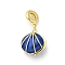 Brass European Beads, Shell Shape, with ABS Imitation Pearl, Lead Free & Cadmium Free, Real 18K Gold Plated, 34mm, Hole: 4.5mm
