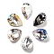 K9 Glass, Imitation Czech Rhinestone, Teardrop, Mixed Color, 14x10x6mm