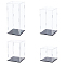 4 Set 4 Style Acrylic Display Box, for Model Toy Display, Mixed Color, 1 set/style