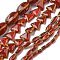 Handmade Porcelain Beads Strands, Mixed Shapes, Red, 5.5~30x5~31x5~31mm, Hole: 0.8~2mm, about 13~64pcs/strand, 9.84~15.16''(38.5cm)