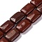 Natural Red Rainbow Jasper Beads Strands, Rectangle, 18x13.5x5.5mm, Hole: 1.2mm, about 22pcs/strand, 15.75 inch(40cm)