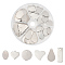 60Pcs 6 Styles 304 Stainless Steel Pendants, Mixed Shapes, Stamping Blank Tag, Mixed Shapes, 15.5~26x9~20x0.8~1mm, Hole: 1~2.5mm, 10pcs/style