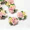 Handmade Porcelain Cabochons, China Clay Beads, Flower, Pink, 21~28x22~26x12~15mm