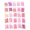 Glass Seed Beads, Round, Pink, 2~4mm, Hole: 0.8~1.2mm, 20g/bag, 25 bags/set, 500g/set