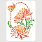 PET Hollow Out Drawing Painting Stencils, for DIY Scrapbook, Photo Album, November Chrysanthemum, 297x210mm