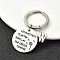 Alloy Keychain, with 304 Stainless Steel Findings, Letter W, 6cm