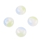 Opaque Resin Beads, Rondelle, with Glitter Powder, Alice Blue, 6x10mm, Hole: 1.6mm