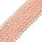Glass Beads Strands, Faceted, Rondelle, Dark Salmon, 2.9~3.3x2mm, Hole: 0.8mm, about 135~140pcs/strand, 32~34cm