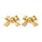 Brass Pendants, Lead Free & Cadmium Free, Bowknot, Real 24K Gold Plated, 11x16x4mm, Hole: 1mm