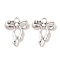 Tibetan Style Alloy Pendants, Bowknot, Lead Free and Cadmium Free, Antique Silver, 23x18x4mm, Hole: 2.5mm