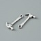 Tibetan Style Alloy Pendants, Tool Charm, Claw Hammer Charm, Antique Silver, 25x13x3mm, Hole: 1.6mm