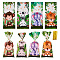 4 Styles DIY Wedding Birthday Party Sweet Candy Cookie Cone Storage, Gift Bags, Animals, 27.6x12.5x0.001cm