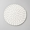 Round Cotton Woven Coasters, Cup Mats, White, 180x6mm