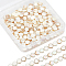 4 Strands AB Color Plated Natural Freshwater Shell Beads Strands, Flat Round, White, 6x3mm, Hole: 0.8mm