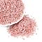 Picasso Glass Seed Beads, Rondelle, Round Hole, Light Coral, 2.5x1.5mm, Hole: 1.2~1.4mm, about 30000pcs/pound