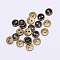 Alloy Mini Buttons, 2-Hole, Flat Round, Cadmium Free & Lead Free, Antique Bronze, 3x1mm, Hole: 0.7mm