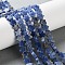 Natural Sodalite Beads Strands, Star, 6x6x2.5mm, Hole: 0.7mm, about 71~73pcs/strand, 14.37''~14.96''(36.5~38cm)