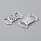 Brass Rhinestone Buckles, Garment Accessories, Rectangle, Crystal, 21~21.5x12x3mm, Hole: 10x4mm