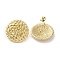 304 Stainless Steel Studs Earrings, Jewely for Women, Round, Real 18K Gold Plated, 24.5x25mm