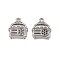 Car 304 Stainless Steel Rhinestone Settings, Stainless Steel Color, Fit for 1mm Rhinestone, 14x12.5x3mm, Hole: 1.4mm