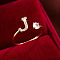 Brass Micro Pave Cubic Zirconia Cuff Rings, Letter J, 12x8mm