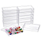 Plastic Bead Containers with Lid, Rectangle, Clear, 11x6.95x2.5cm, Inner Diameter: 10.55x6.5cm