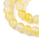 Fili di perle di vetro imitazione giada dipinti con cottura crackle DGLA-T003-6mm-03-2