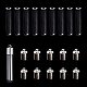 PandaHall 20 pcs Long Clear Glass Bottles Hanging Tube Wish Bottles with 20 pcs Platinum Metal Caps for Earring Necklace Pendant Jewelry Making GLAA-PH0007-48P-4