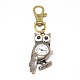Retro Keyring Accessories Alloy Owl Quartz Watch for Keychain WACH-M108-05AB-1