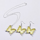 Boucles d'oreilles en verre et pendentif collier ensembles de bijoux SJEW-JS01076-05-1