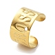 304つのステンレス鋼の耳カフのパーツ  穴付き  言葉  ゴールドカラー  11.5x7x10.5mm  穴：0.9mm STAS-Q305-01C-G-1