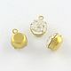 Tono de oro charms de rhinestone bronce RB-R030-4mm-1