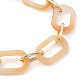 (venta de fábrica de fiestas de joyería) pulseras de cadena tipo cable de acrílico y aluminio BJEW-JB05425-05-2