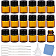 BENECREAT 50 Pack 1ml Amber Glass Essential Oil Bottles with Screw Cap Mini Amber Sample Glass Vials with 10PCS Pipettes DIY-BC0010-95-1
