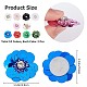 GORGECRAFT 20PCS 30mm Sequin Flowers Beading Applique 10 Colors Crystal Beaded Sewing on Cloth Patches Rhinestones Garment Accessory DIY for Clothes Bag Shoes Wedding Dress Headband Craft Decor DIY-GF0007-07-2