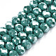 Electroplate Glass Beads Strands EGLA-A034-P4mm-A09-1