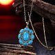 Turquoise Pendant Necklaces NJEW-BB21175-G-5