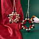 Elecrelive 2шт 2 стиля рождественские темы деревянные подвесные украшения HJEW-EL0001-01A-4