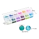 540pcs 12 colores pintados con aerosol hebras de cuentas de vidrio craquelado CCG-YW0001-08-3